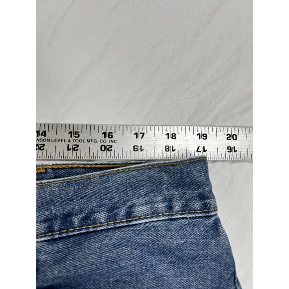 Levi's 505 Straight Fit Jeans W38 L32 Men's Classic Denim Blue Cotton - Picture 7 of 9